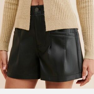 Free People Black High Waist Shorts